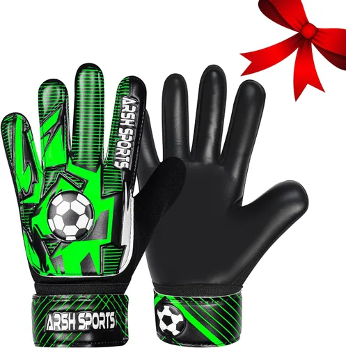 Vista 19 de Guantes de portero de fútbol para niños, guantes de portero para jóvenes niños y niñas con palma de látex de 4MM, antideslizantes, protección doble