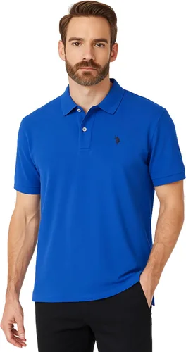 Vista 65 de Polo de piqué de algodón sólido para hombre con pequeño Pony Gris jaspeado