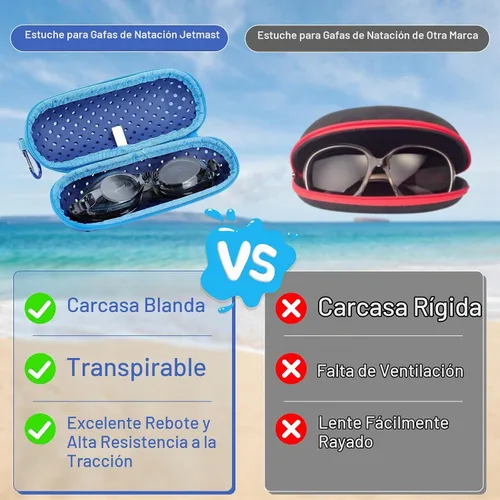 Vista 2 de Estuche para Gafas de Natación para Gafas de Natación, Fundas Protectoras para Gafas con Clip, Gafas de Sol, Gafas, Deportes Sunglasses, Goggles