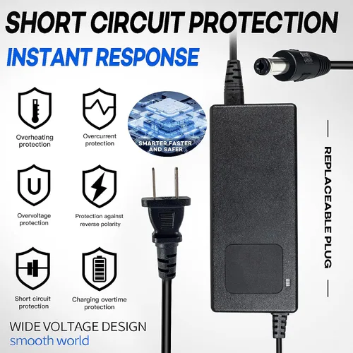 Vista 3 de Cargador de batería de litio de 54.6 V 2 A para batería de iones de litio de 48 V 13s, adaptador de corriente con pantalla HD para voltaje de carga