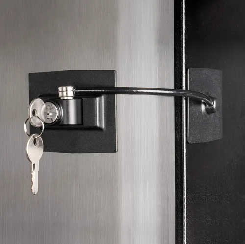 Vista 8 de Paquete de 2 cerraduras para refrigerador Guardianite Premium con cerradura con llave incorporada (paquete de 2, negro)