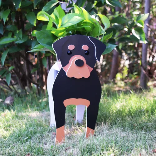 Vista 21 de Beagles - Contenedor para plantas con forma de perro, para amantes de las mascotas, maceta de PVC lindo para perros, macetas de cara para decoración