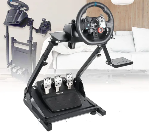 Vista 2 de Anman G920 Racing Steering Pro Wheel Stand fit for Logitech G25G27G923 Fanatec Thrustmaster T80T300 PS4PS5GT7,Not included Electronic devices