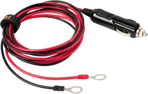 Vista 2 de Enchufe de cigarrillos macho a macho de 16 AWG 15 A, cable de carga con luces LED (3 pies)