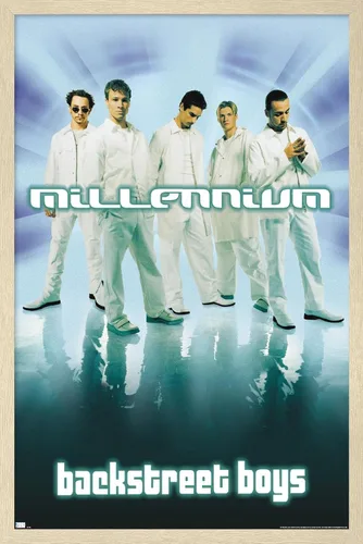 Vista 10 de Trends International Backstreet Boys - Póster de pared del milenio, 22.4 pulgadas de largo x 14.7 pulgadas, versión enmarcada en madera de granero