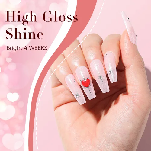 Vista 5 de Nicedeco Esmalte de uñas de gel sin hema, 6 colores, sin crueldad, vegano, rojo, borgoña, rojo, brillante, esmalte de uñas en gel para manicura