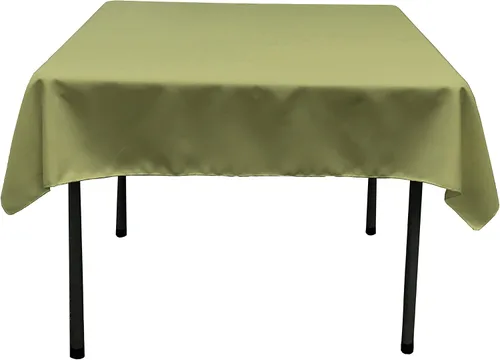 Vista 143 de LA Linen. Mantel cuadrado de popelina de poliéster