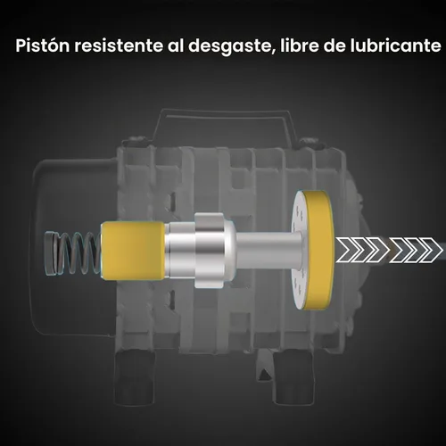 Vista 2 de Bomba de aire para acuario FUMAK con carcasa de aluminio, bomba de aire comercial con colector de aire de 6 salidas, aireador de estanque