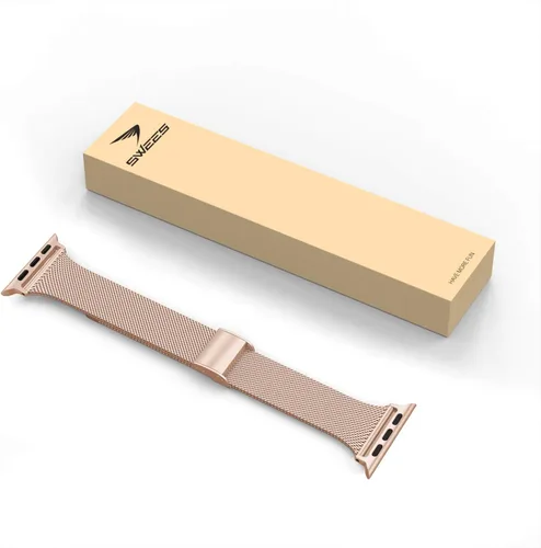 Vista 9 de Correa de metal compatible con iWatch 38mm 40mm 42mm 44mm, de acero inoxidable, tejido de metal fino pequeño suave, repuesto para iWatch Series 6 5