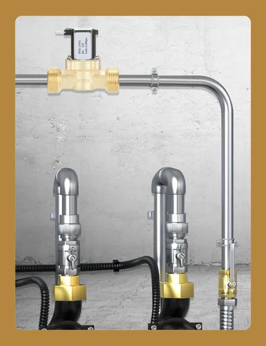 Vista 7 de Válvula de cierre de agua eléctrica normalmente cerrada, válvula magnética de solenoide eléctrico de latón, válvula de interruptor de entrada