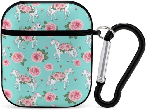 Vista 29 de Funda protectora de silicona compatible con AirPods 2 y 1 (camuflaje militar de camuflaje frío)