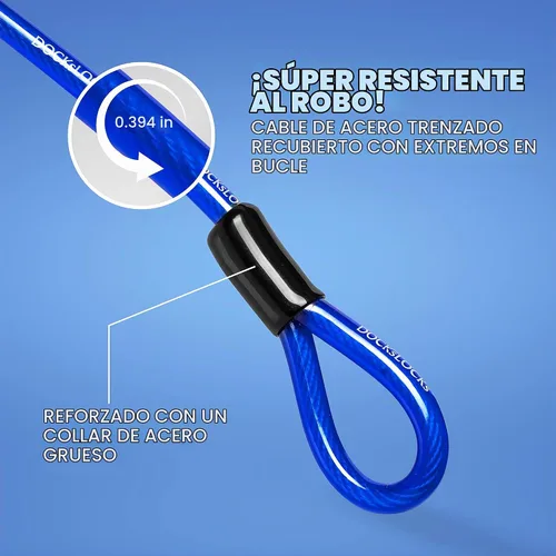 Vista 3 de DocksLocks - Candado de seguridad para bicicleta con cerradura en U