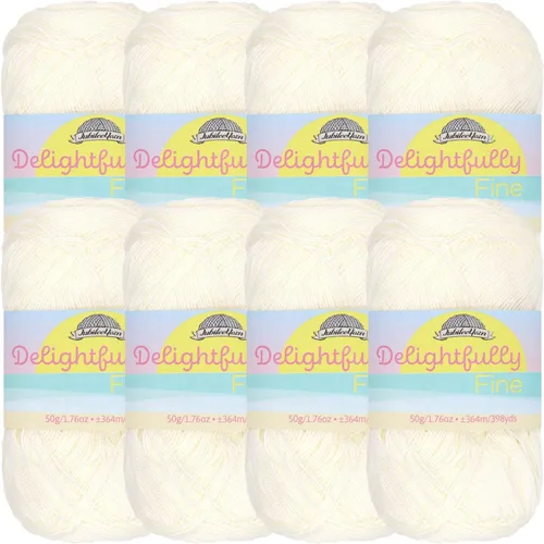 Vista 83 de JubileeYarn - Ovillo de hilo deliciosamente fino, 1.76 oz/madeja de rayón de bambú, color rosa polvo, 4 madejas