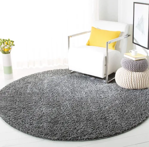 Vista 104 de SAFAVIEH Colección August Shag - Alfombra de área de 6 x 9 pies, color lila, diseño sólido, no desprende pelusa y de fácil cuidado, grosor de 1.2