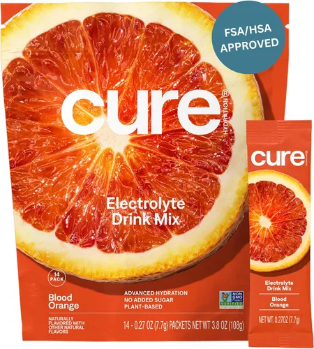 Vista 16 de Cure Hydration Mezcla para bebida de electrolitos a base de plantas Sin azúcar añadida FSA-HSA Polvo para alivio de la deshidratación hecho