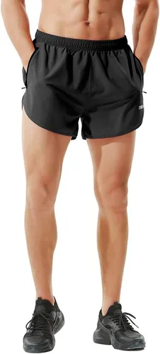 Vista 2 de TENJOY Pantalones cortos de correr para hombre, pantalones cortos de entrenamiento atléticos para hombre, pantalones cortos deportivos de 3 pulgadas