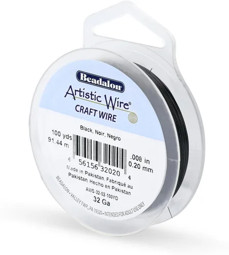 Vista 55 de Artistic Wire, Alambre de cobre de color chapado en plata de calibre 18, resistente al deslustre, amatista, 20 pies