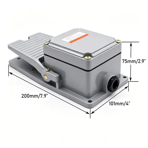 Vista 5 de Twidec /AC 380 V 15 A Heavy Duty interruptor de pie SPDT NO NC pedal eléctrico pedal momentáneo interruptor LT-3