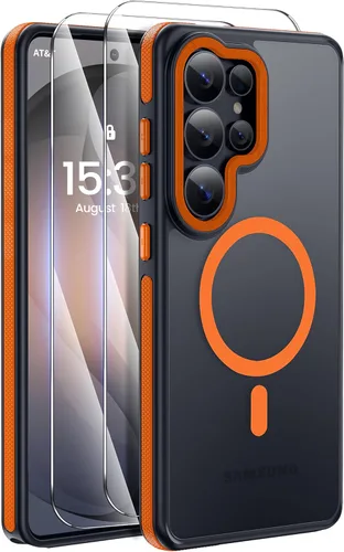 Vista 49 de Funda magnética fuerte para iPhone 12 Pro Max [Protección de grado militar de 10 pies] Compatible con MagSafe, funda protectora a prueba de golpes