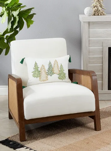 Vista 3 de SARO LIFESTYLE Funda de almohada con diseño de árboles de Navidad