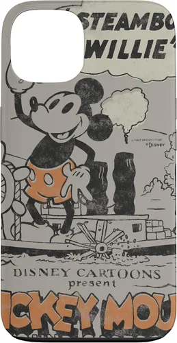 Vista 7 de Funda para iPhone 16 Disney 100 Mickey Mouse Steamboat Willie Sound Cartoon D100