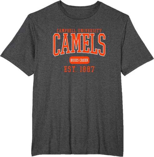 Vista 10 de Campbell University Camiseta Fighting Camels Est. Date, Gris