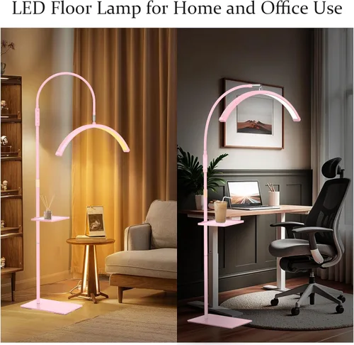 Vista 8 de Mznoo Half Moon - Lámpara de pestañas flexible y ajustable de 23 pulgadas con bandeja de herramientas para extensiones de pestañas, tecnología