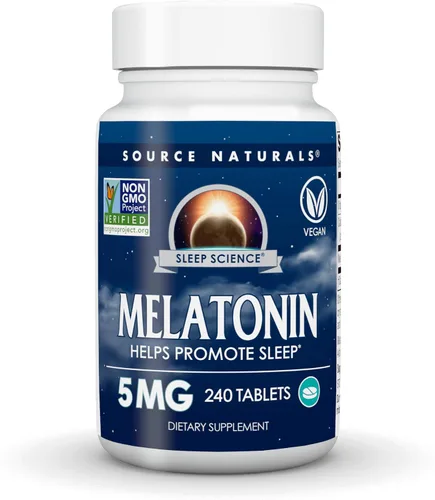 Vista 6 de Source Naturals Melatonina, Ayuda a Promover el Sueño*, 5 mg - 120 Tabletas
