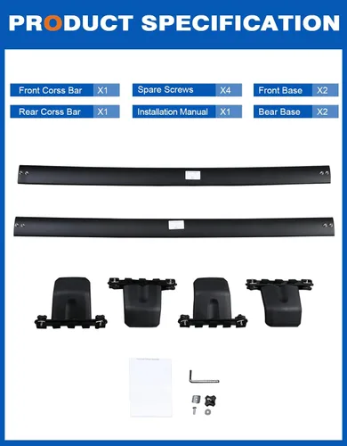 Vista 9 de Wonderdriver Barras Transversales para Portaequipajes de Techo Compatibles con Honda Pilot 2009-2015 con Rieles Laterales, Barras Transversales