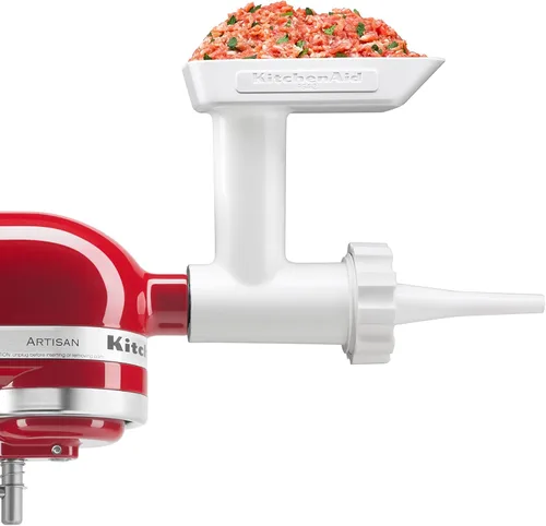 Vista 4 de KitchenAid KN12AP - Paquete de 3 accesorios para batidora de pie con molinillo de alimentos, exprimidor de cítricos y relleno de salchichas