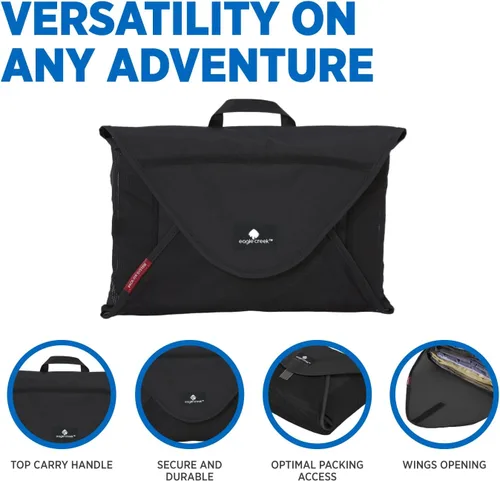 Vista 3 de Eagle Creek Pack-It - Carpeta original para ropa, bolsas de ropa perfectas para viajes, con tabla plegable sin arrugas y alas de compresión