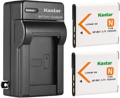 Vista 5 de Kastar - Cargador de batería para Sony NP-BN1, batería tipo N, Sony BC-CSN, cargador BC-CSNB, Sony Cyber-Shot DSC-WX80, Cyber-Shot DSC-WX100