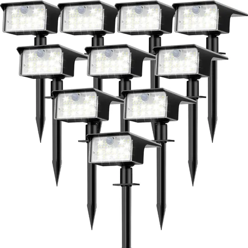 Vista 14 de [Paquete de 3 y 62 LED] Reflectores Solares para Exteriores con Sensor de Movimiento, 3 Modos de Sensor de Movimiento, Luces para Exteriores, 2