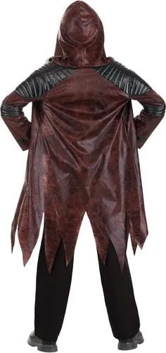 Vista 2 de Disfraz infantil de Apocalypse Wasteland Survivor Traje de Ranger resistente con chaqueta con capucha, máscara y bufanda