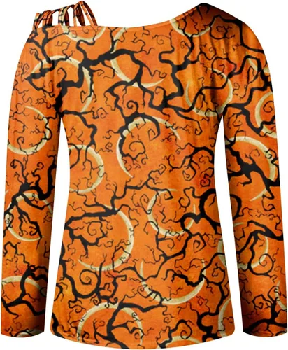 Vista 3 de COTECRAM Blusa sexy de manga larga con hombros descubiertos para otoño e invierno 2023