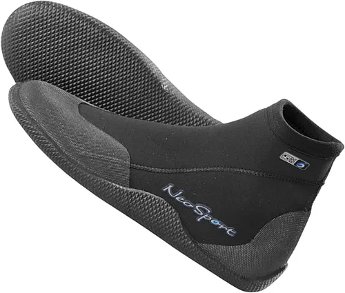 Vista 2 de Neo-Sport Botas de agua de neopreno de caña baja: suela de tracción duradera, costuras pegadas y cosidas, suela resistente a pinchazos para buceo