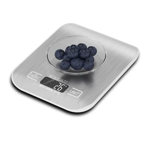 Vista 10 de Balanza digital de alimentos, 22.0 lbs/22 libras, peso para hornear, cocinar, Keto y preparación de comidas con 7 unidades, pantalla LCD de Negro