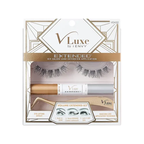 Vista 22 de VLuxe by iEnvy Extended Collection: Extensión de pestañas 3D extendida – Pluatherlight sintético reutilizable pestañas artificiales multipaquete