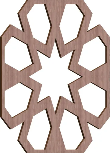 Vista 53 de Jackson Decorative Fretwork Wood Wall Panels, Large, 23 3/8" W x 23 3/8" H x 1/4" T, Cherry