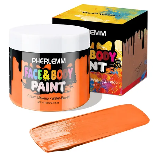Vista 10 de Pintura blanca del cuerpo de la cara 2 fl oz, pintura a base de Blanco