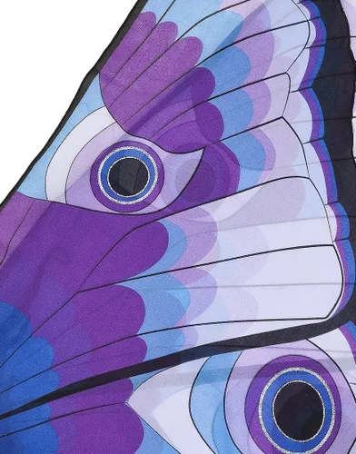 Vista 2 de Alas de mariposa con brillo en los ojos, color púrpura.