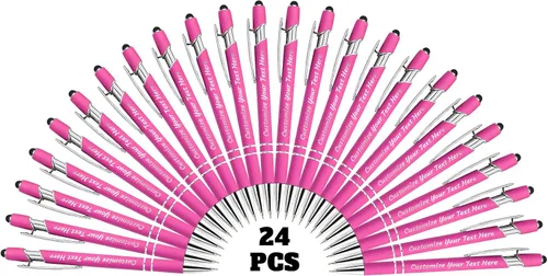 Vista 10 de 12 bolígrafos personalizados a granel, bolígrafos personalizados con grabado personalizado con nombre o texto, regalo ideal de aniversario