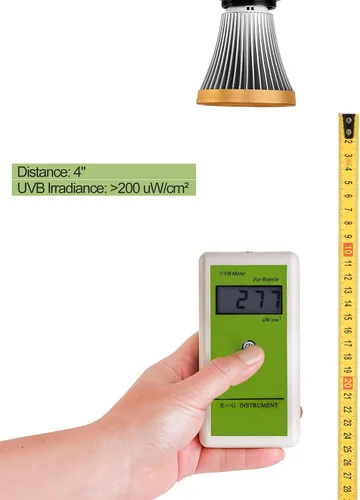 Vista 3 de Bombilla UVA UVB para reptiles y anfibios, lámpara LED 8508 con luz UV