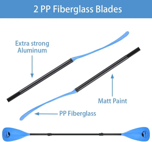 Vista 4 de YVLEEN SUP Paddle Board Paddle,Stand Up Paddleboard Paddles Paletas de aluminio ajustable 4 piezas flotante Kayak Paddle,Paleta convertible