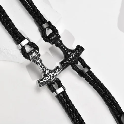 Vista 7 de Pulsera vikinga nórdica Pulsera de acero inoxidable para hombre, pulsera de flecha vikinga nórdica para hombre, amuleto de protección pagana