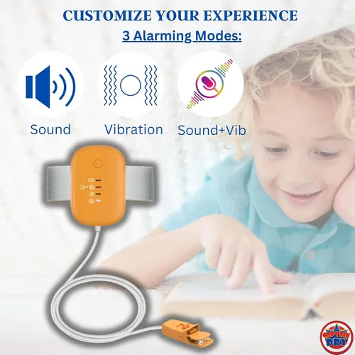 Vista 7 de Alarma de enuresis recargable para niños y niñas, entrenamiento para ir al baño, niños mayores, alarma de orina, temporizador para orinal con sensor
