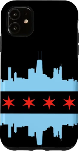 Vista 8 de Chicago Flag Skyline City of Chicago Pride Case for iPhone 17
