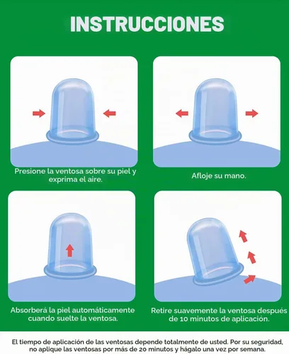Vista 6 de Juegos de terapia de ventosas de silicona, masajeador de copa anticelulitis - Ventosa de succión al vacío para tratamiento de celulitis - Increíble