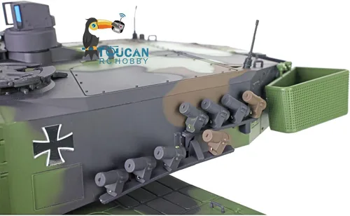 Vista 6 de Heng Long Toucan RC Hobby 2.4Ghz 1/16 Escala Plástico Leopard2 A6 RC Tanque
