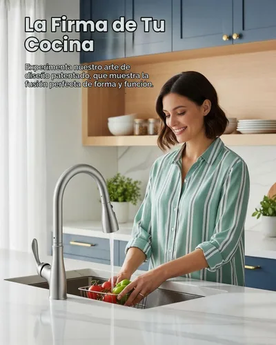 Vista 8 de APPASO Grifo de cocina sin contacto con pulverizador desplegable de níquel Sensor de plata
